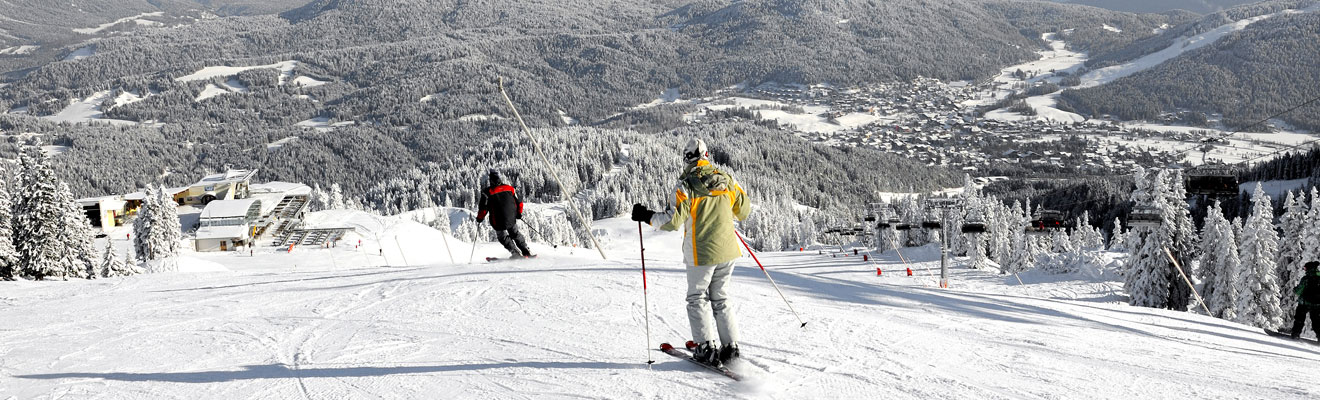 Abfahrt-zu-zweit - Skiurlaub Seefeled